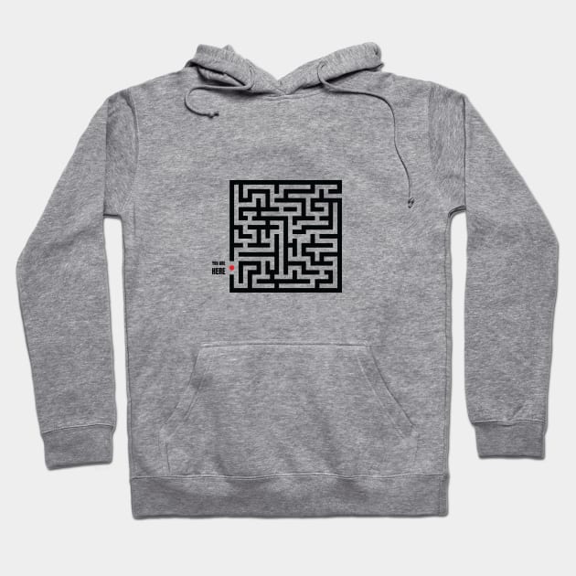 Labyrinth. You are here. Hoodie by FancyPen